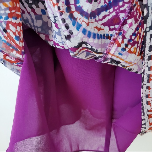 ADRIANNA PAPELL Silk Halter Dress Purple Size 10 - Picture 7 of 12